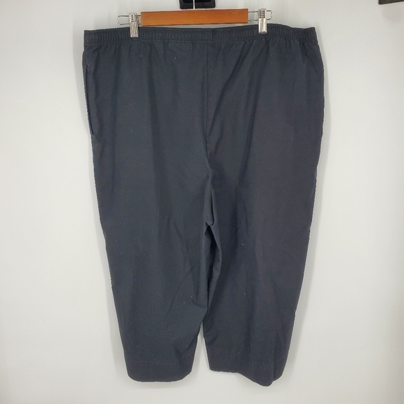 Karen Scott Sport Womens Black Drawstring Woven Capris 2X Pants - Picture 6 of 9
